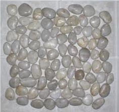 White Pebble Mosaic Tile
