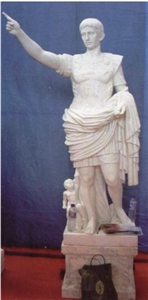 Western People, White Marble Sculpture, Statue