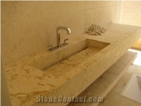 Coral Stone Bath Tops, Beige Limestone Bath Tops