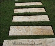 Coral Stone Treads- Red, Red Limestone Stairs,Steps