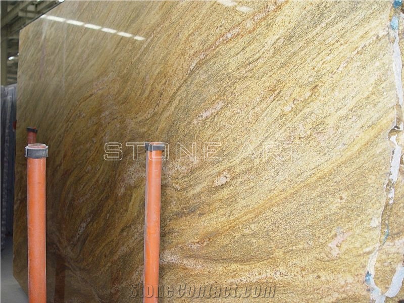 Golden King Granite Slab,Brazil Yellow Granite
