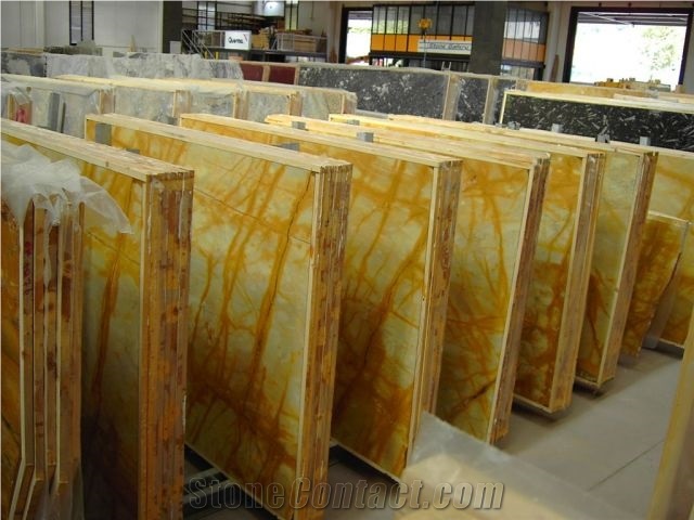 Giallo Siena Classico Marble Slabs, Italy Yellow Marble