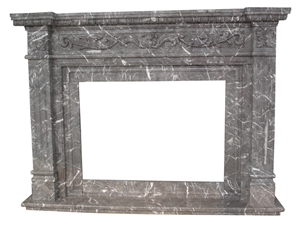 Grey Marble Fireplace