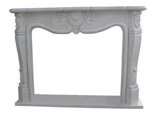 White Marble Fireplace