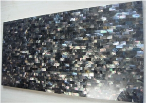 Black Mother Of Pearl Seashell Mosaic Tile