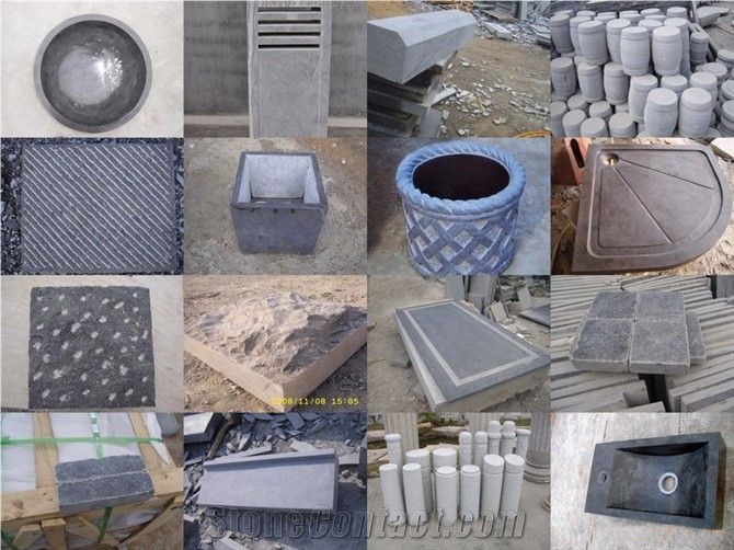 China Blue Limestone BZ-1, China Grey Limestone Slabs & Tiles