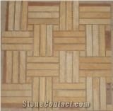 Teak Wood Sandstone Mosaic, Yellow Sandstone