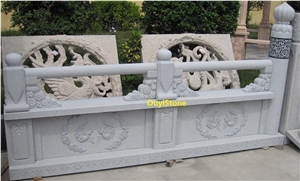 White Granite Balustrade & Railings, G603 Grey Granite Railings