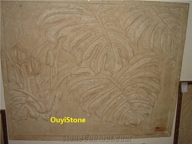 Yellow Sandstone Carving Relief