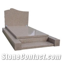 China Pink Granite Gravestone