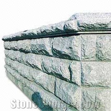 Granite Wall Cladding Stone, Green Granite Mushroom Stone