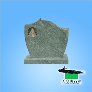 Hebei Green Granite Headstone, Ever Green Granite Headstone