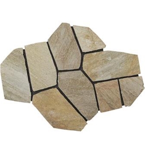 Meshed Flagstone, Beige Slate Flagstone