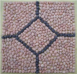 Pebble Stone Mosaic, Pink Marble Mosaic