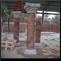 Round Stone Column, Red Granite Column