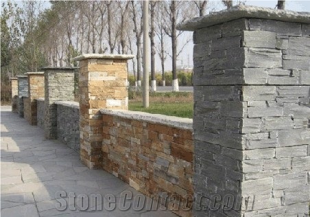 Stone Panel, Stacked Stone,Yellow Slate Stacked Stone