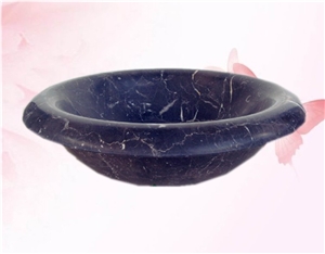 Nero Marquina Marble Sink and Basin, Nero Marquina Black Marble Basin