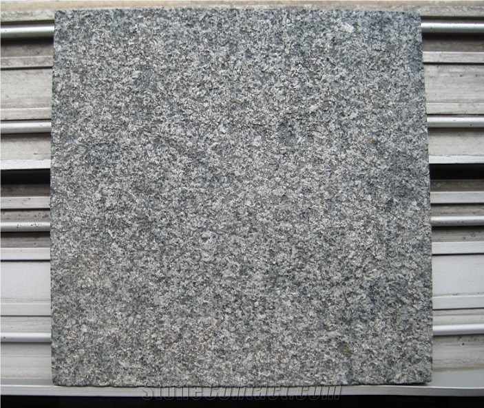 G612 Flamed Green Granite Tile from China - StoneContact.com