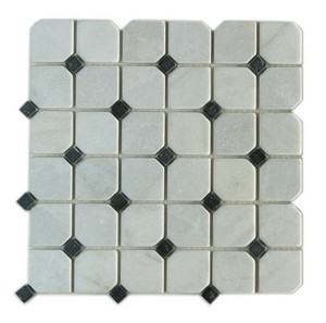 Mosaic 1119-25, M 1119-25 White Marble