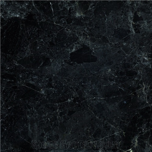 Silver Black Marble Slabs & Tiles, Turkey Black Marble