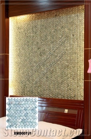 Decorative Mosaic Tile(XMD007J1), Hua an Jade Green Marble Mosaic