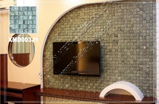 Decorative Wall Tile (XMD003J1), Green Marble Mosaic