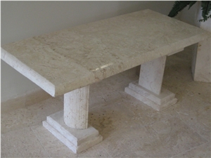 Coral Stone Bench, Classic Coral Stone Garden Bench