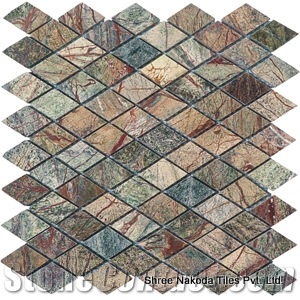 Diamond Green Forest Marble Mosaic