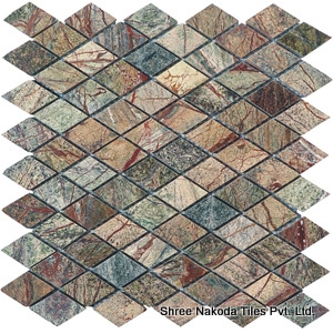 Diamond Green Forest Marble Mosaic