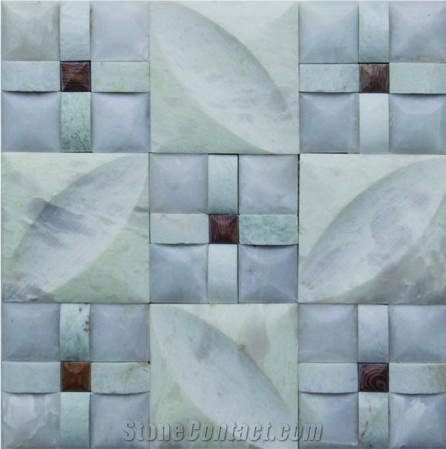 Green Jade Marble Mosaic