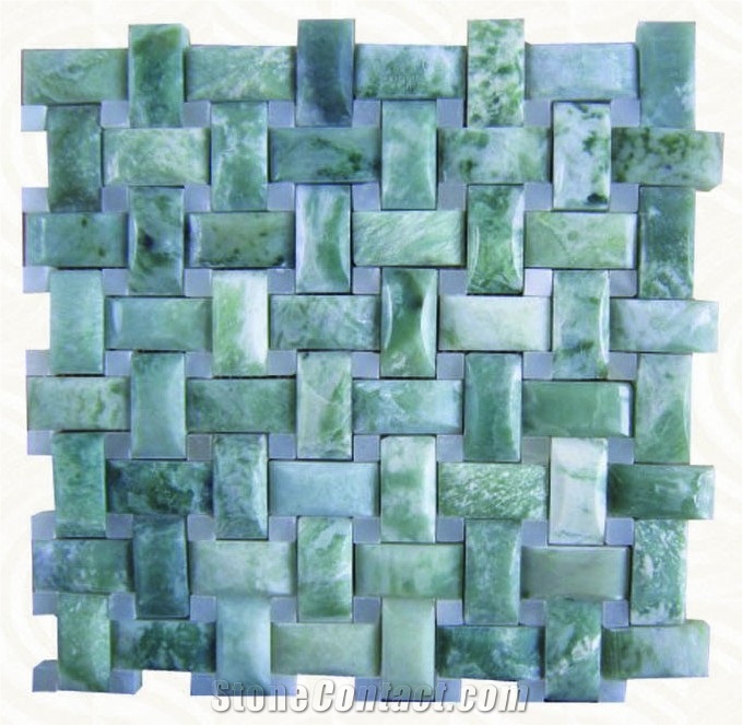 New Light Jade Marble Mosaic, Green Marble Mosaic