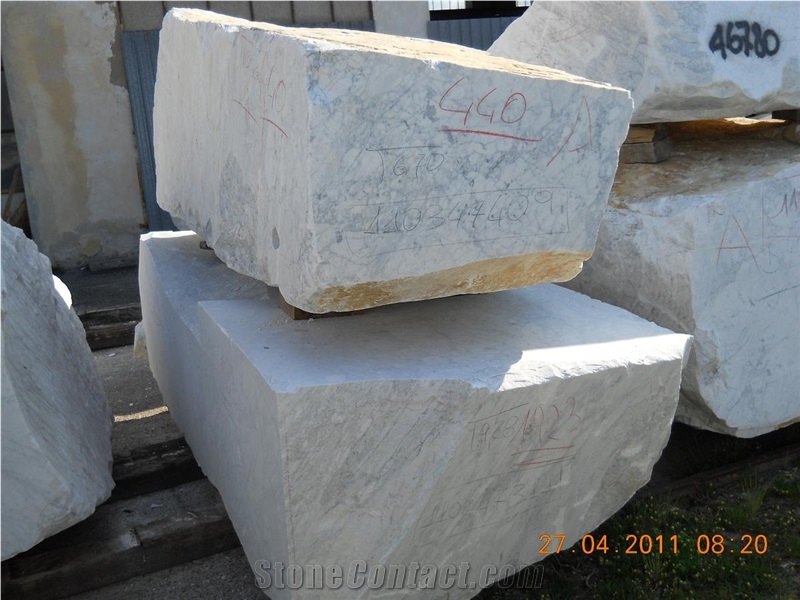 Bianco Carrara Marble Block,Italy White Marble