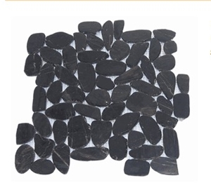 Black Pebble/river Rock on Mesh