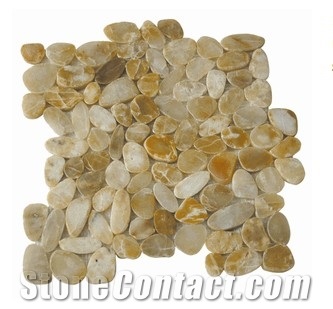 Yellow Flat Pebble Tile