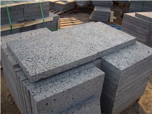 Regular Hole Grey Basalt Tile
