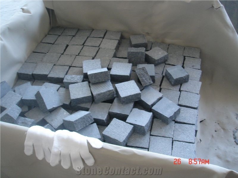Chinese Light Gray Granite Cobble, Grey Granite Cobbles