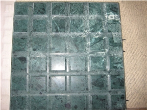 India Green Marble/Empress Green Mosaic Design Til