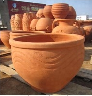 Terracotta Yumuri Limestone Planter Pots, Terracotta Yumuri Red Limestone Planter Pots
