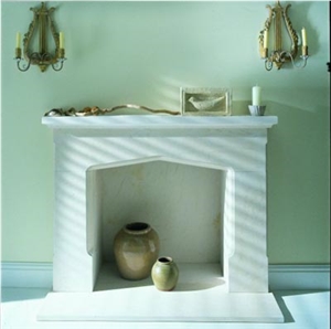 White Limestone Fireplaces-Tudor