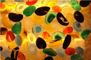 Natural Gemstone Agate Mosaic Tile for Wall Decora