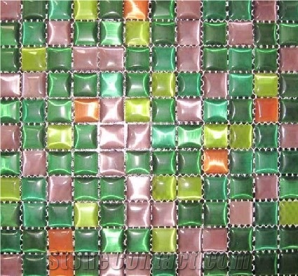 Semiprecious Stone Cat Eye Mosaic Tile for Wall De