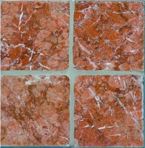 Rojo Alicante Marble Tumbled Tile,Spain Red Marble