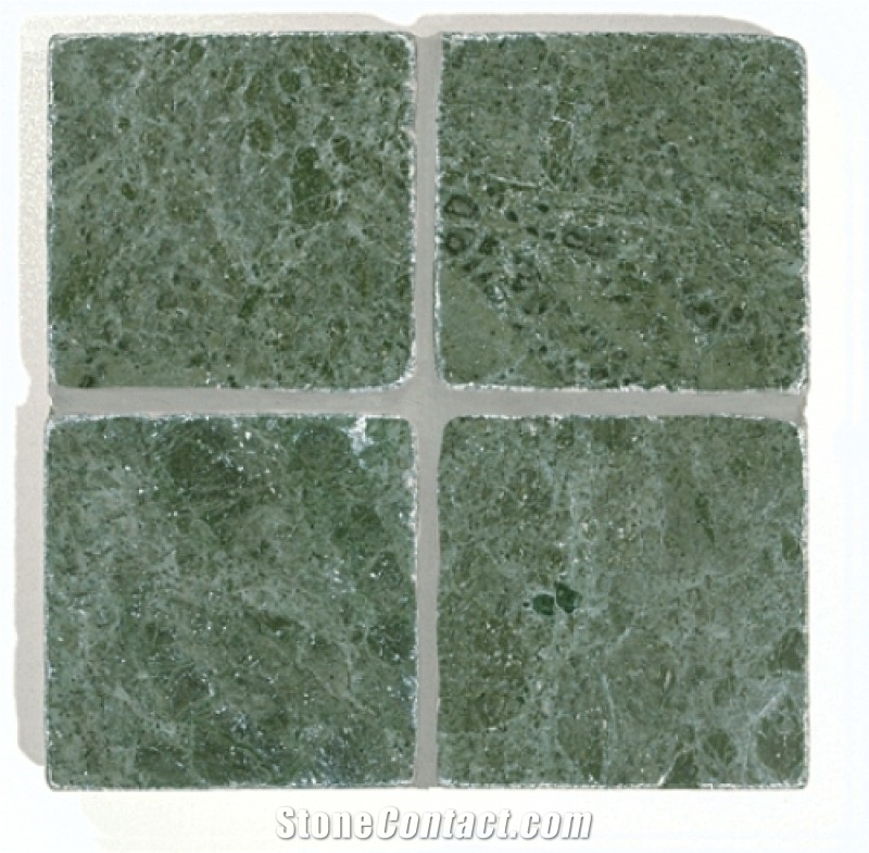 Verde Marble Tumbled Tile India Green, Tumbled Marble Tile