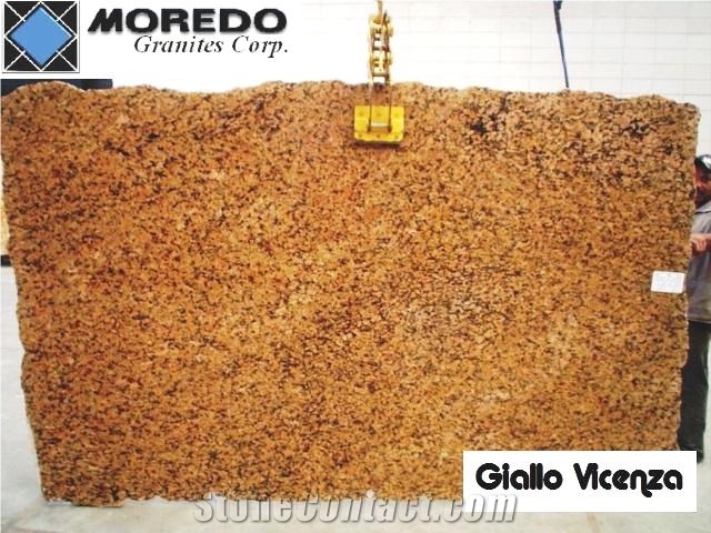 Giallo Vicenza Granite Slab,Brazil Yellow Granite