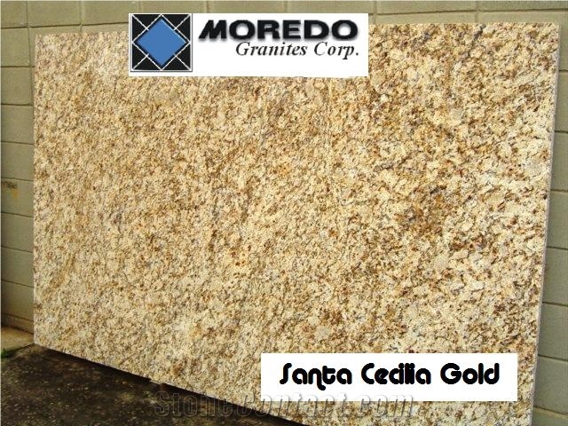 Santa Cecilia Gold Granite Slab,Brazil Yellow Granie