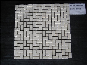 Mosaic China Beige Tumbled