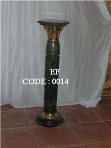 Black Marble Pedestal Column