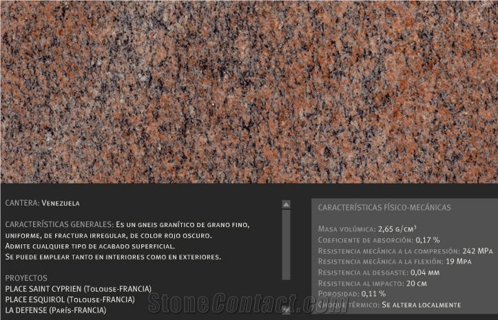 Rojo Altamira Granite Tiles, Venezuela Red Granite