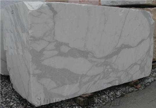 Calacata Carrara Marble Block, Italy White Marble