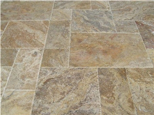 Scabas Travertine Versailles Pattern, Turkey Yellow Travertine